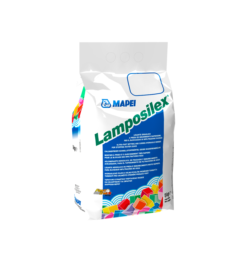 LAMPOSILEX - Sello hidráulico de fraguado Ultrarapido, Sac 5kg