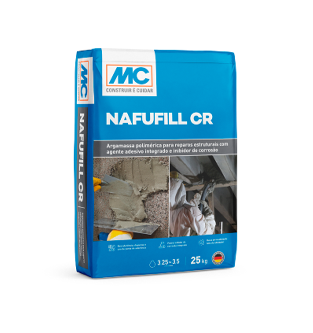 NAFUFILL CR - Mortero polimérico para reparación estructural, Pallet 48 Sacos.