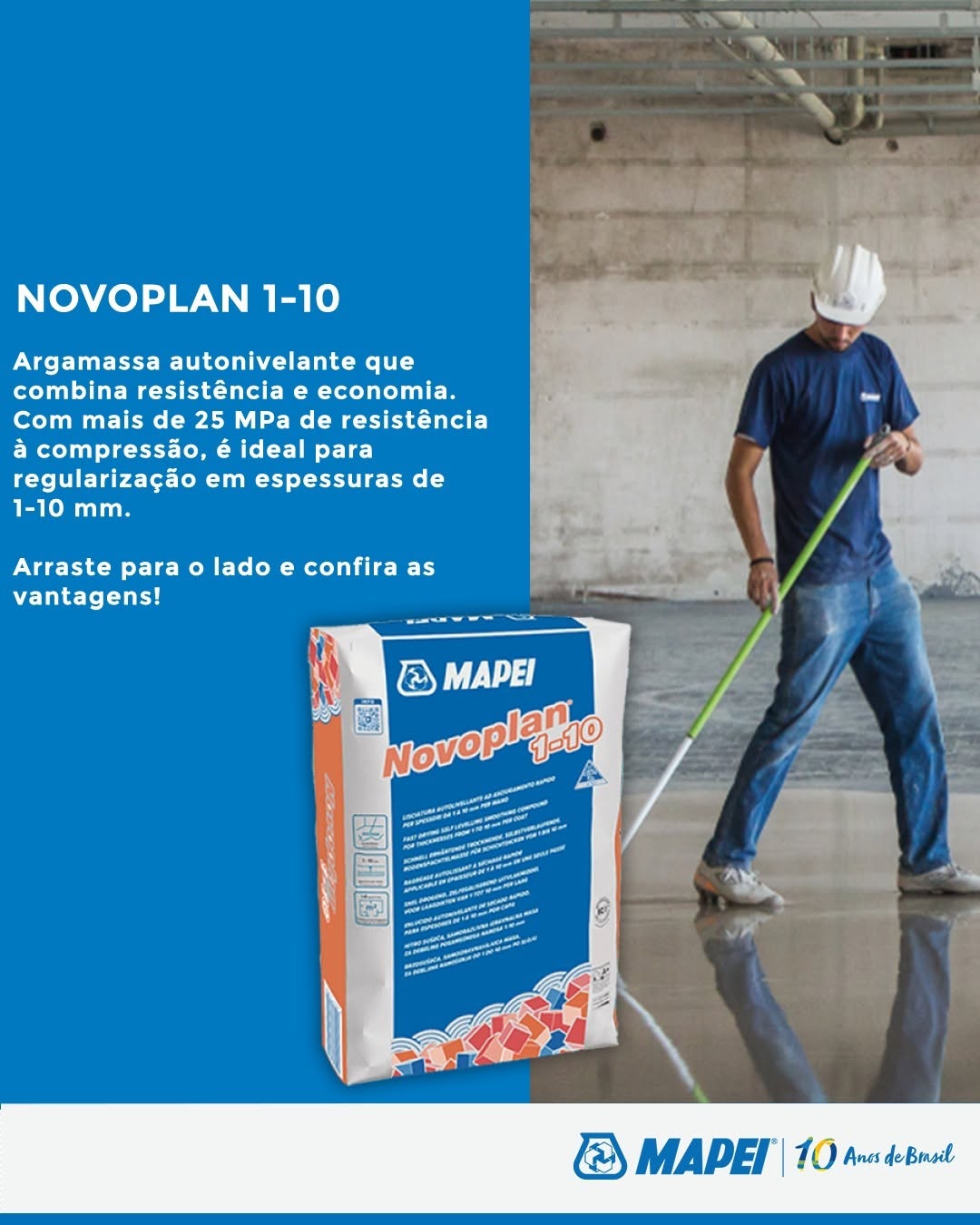 NOVOPLAN 1-10 - Autonivelante cementicio para 1-10 mm para trafico ligero, Saco 20 kg