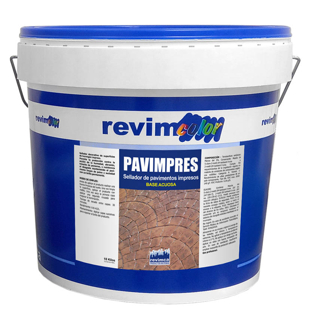 PAVIMPRES - Recubrimiento sellador antipolvo incoloro, Tineta 18Lt