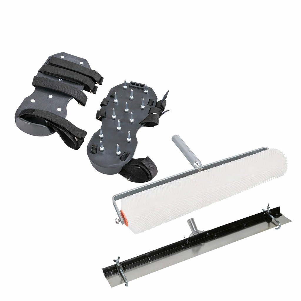 Pack Autonivelante - 1 Espátula Niveladora + 1 Rodillo de Púas + 1 Par de Plantillas con clavos