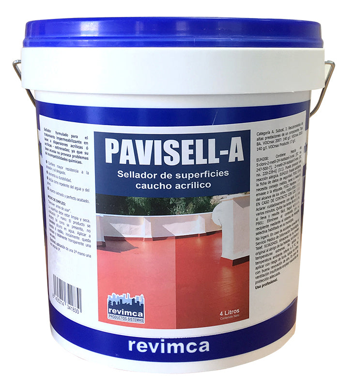 PAVISELL-A - Sellador para superficies de caucho acrílico, Galon 4L