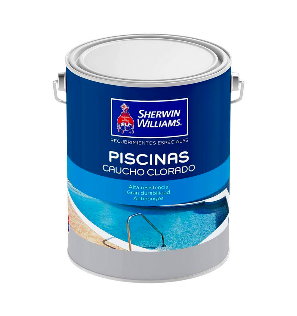 PINTURA PISCINA CAUCHO CLORADO, Azul Tahiti Galón