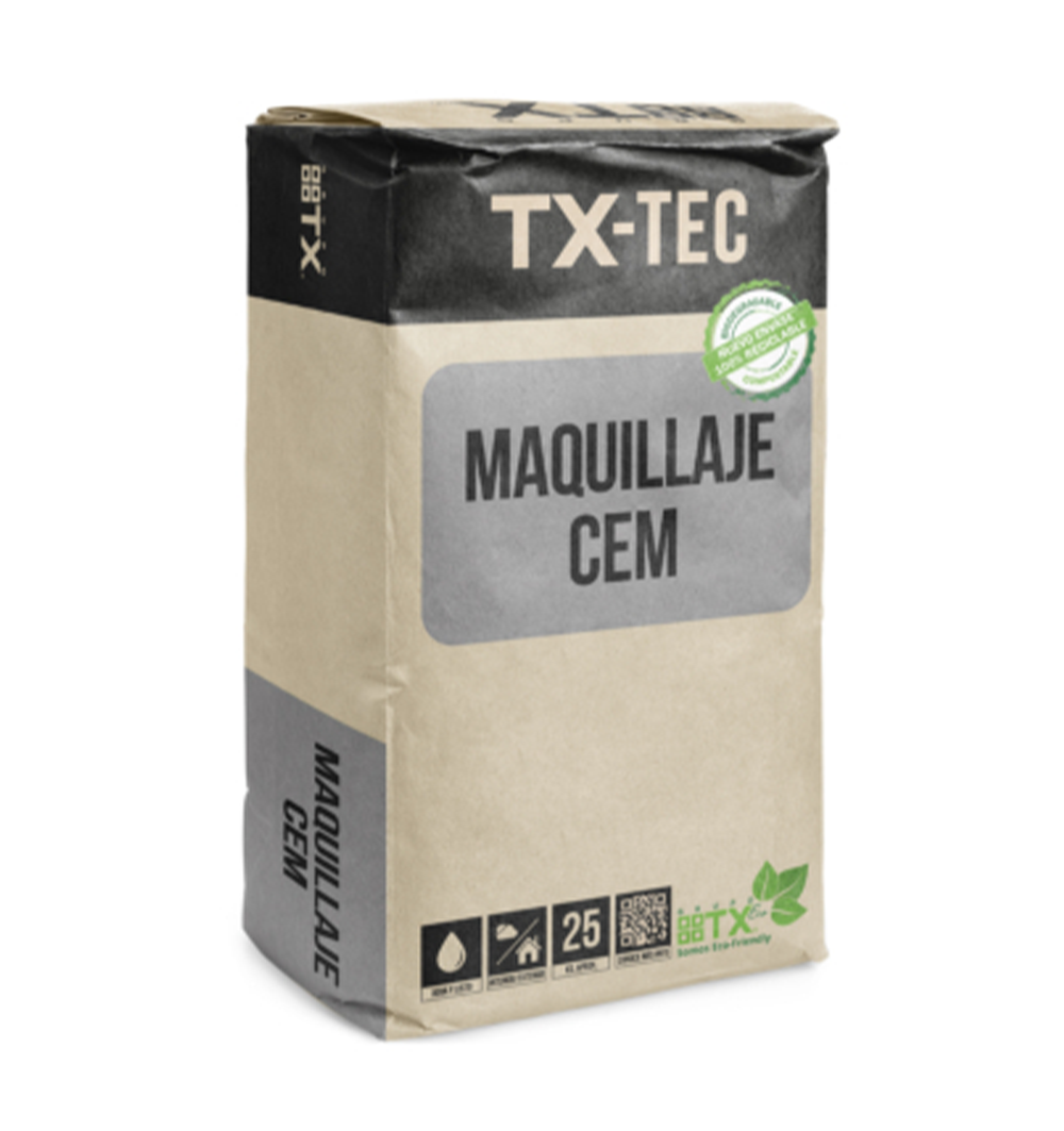 TX MAQUILLAJE CEM - Mortero para irregulaciones, 25Kg