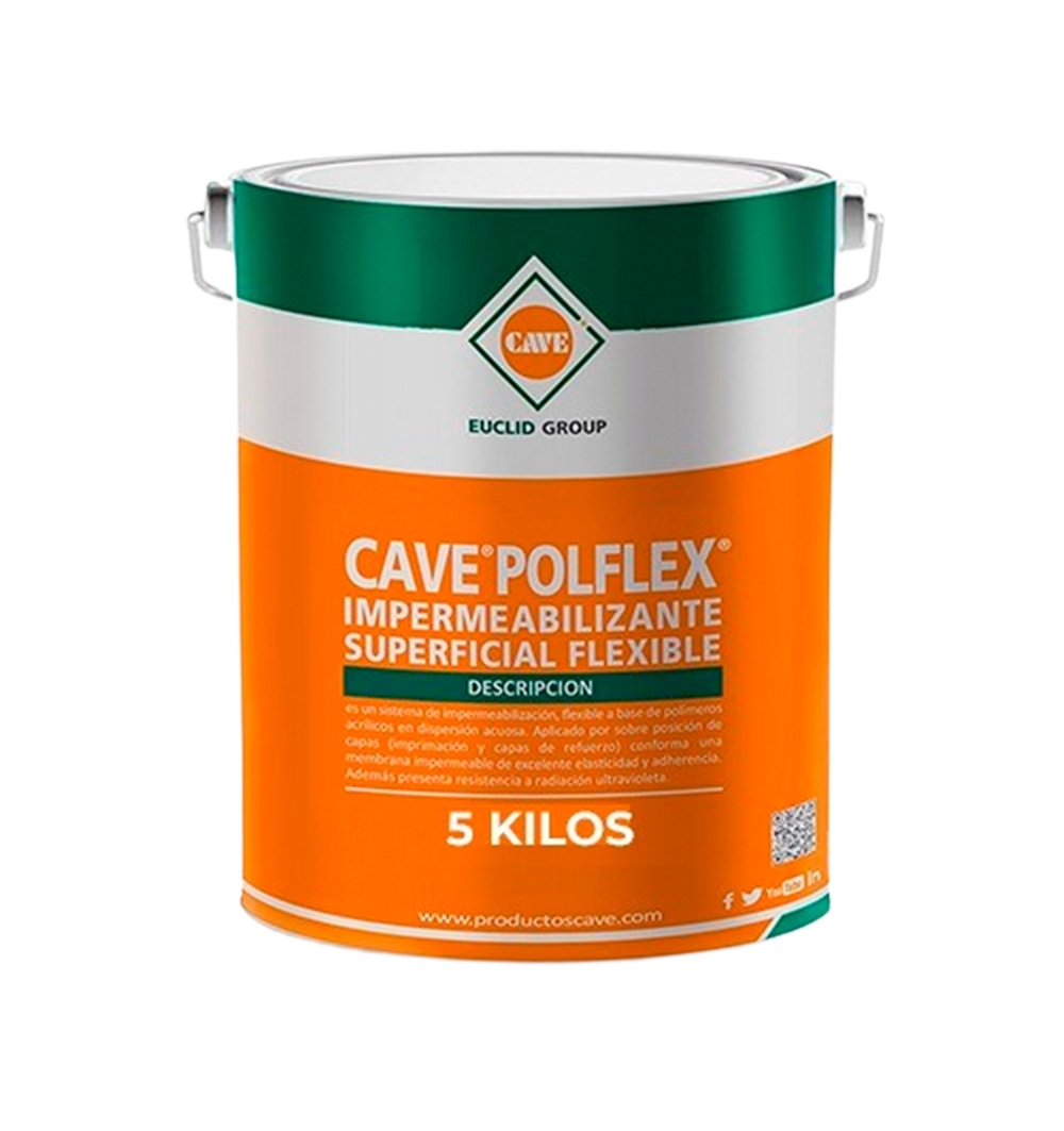 CAVE POLFLEX - Impermeabilizante flexible Galón 5 kg