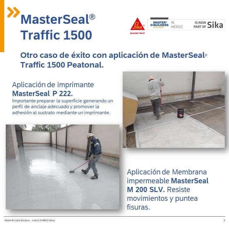 MASTER SEAL P 222 - Recubrimiento impermeabilizante. (Traffic)