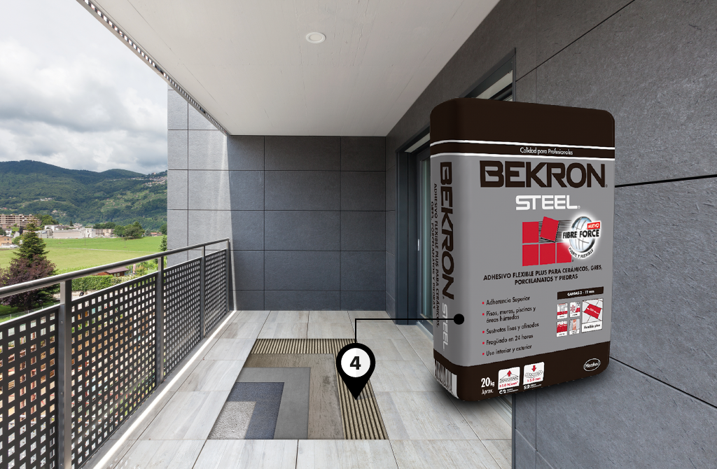 Bekron Steel - Adhesivo flexible, 20Kg