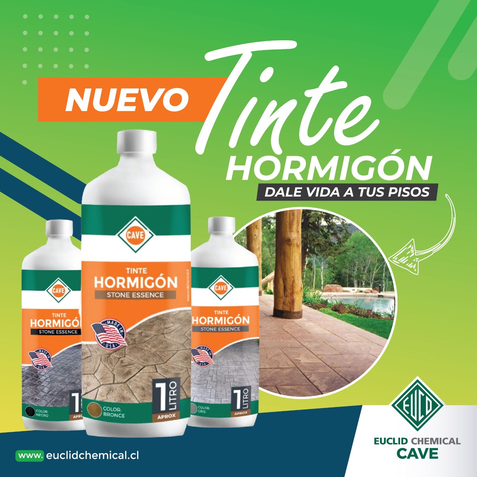 TINTE HORMIGON - Tinte Semitransparente para hormigon Negro