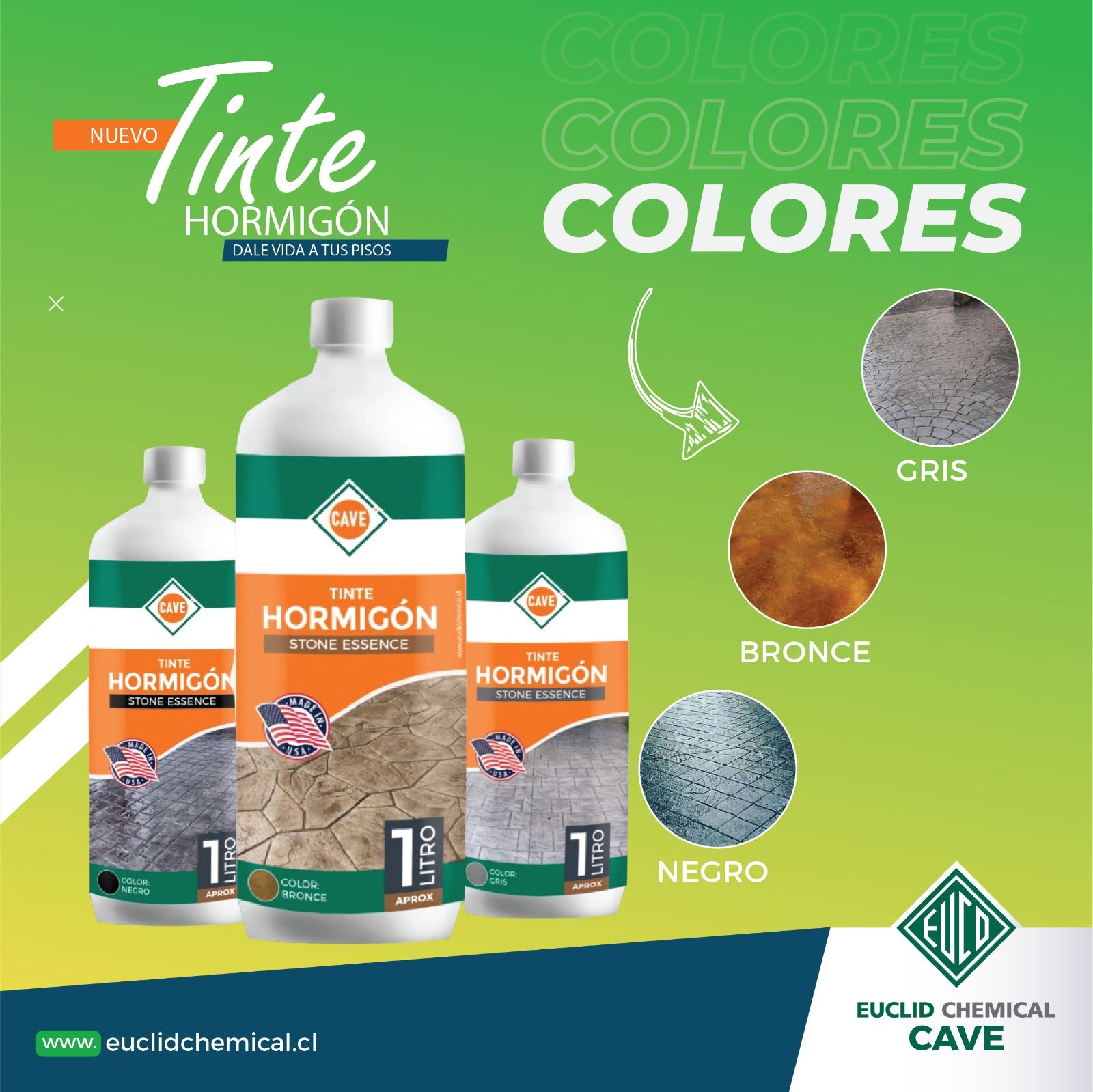TINTE HORMIGON - Tinte Semitransparente para hormigon Negro