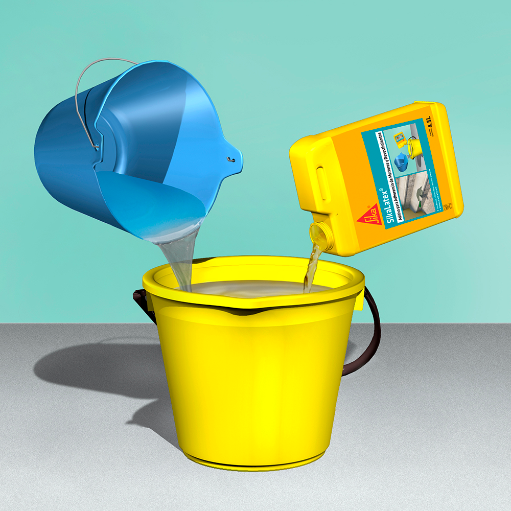 SIKA LATEX - Puente Adherencia en Lechada o Mezcla, Tin 18lts