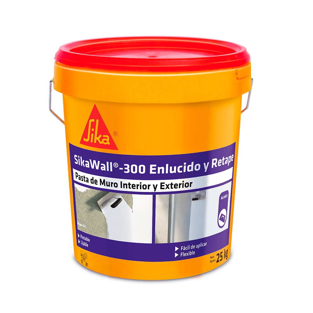 SIKAWALL-300 ENLUCIDO Y RETAPE, Tineta 25kg