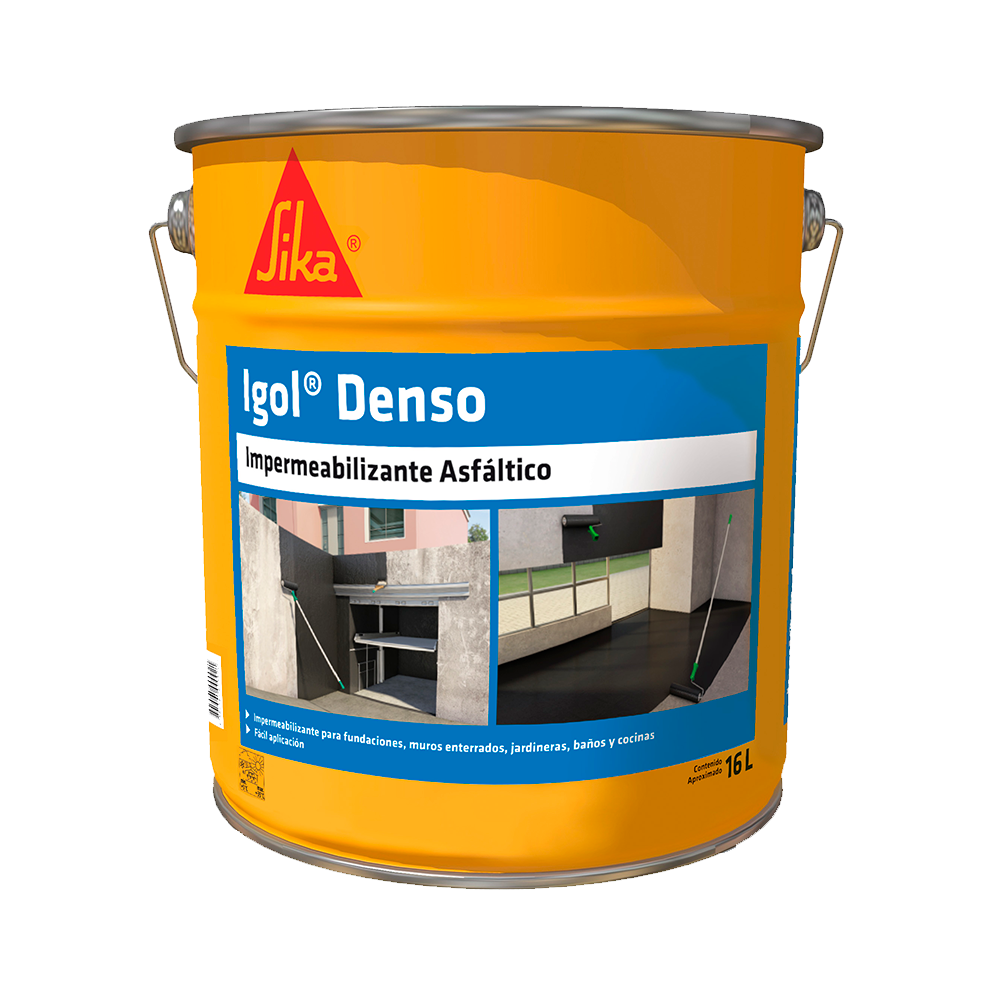 IGOL DENSO - Impermeabilizante Asfáltico Universal, Tineta 16lts