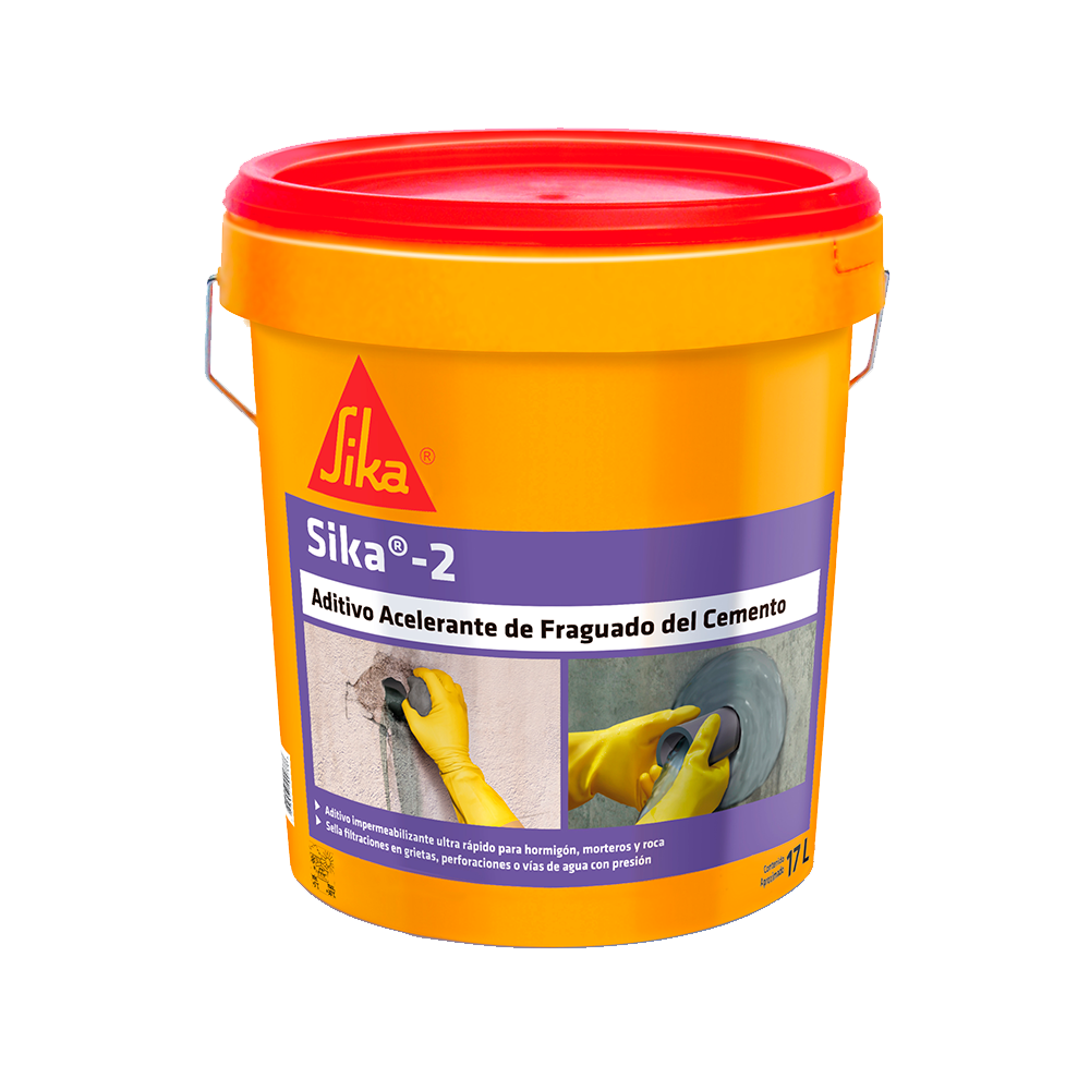 SIKA 2 - Acelerante de Fraguado Ultrarápido, Tineta 18lts