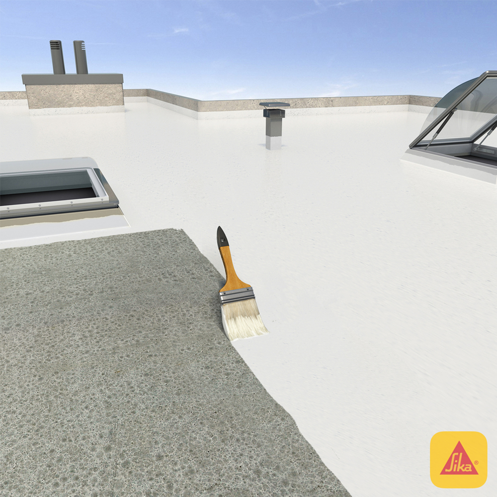 SIKAFILL TECHO - Impermeabilizante Acrilico, Tineta 18lts