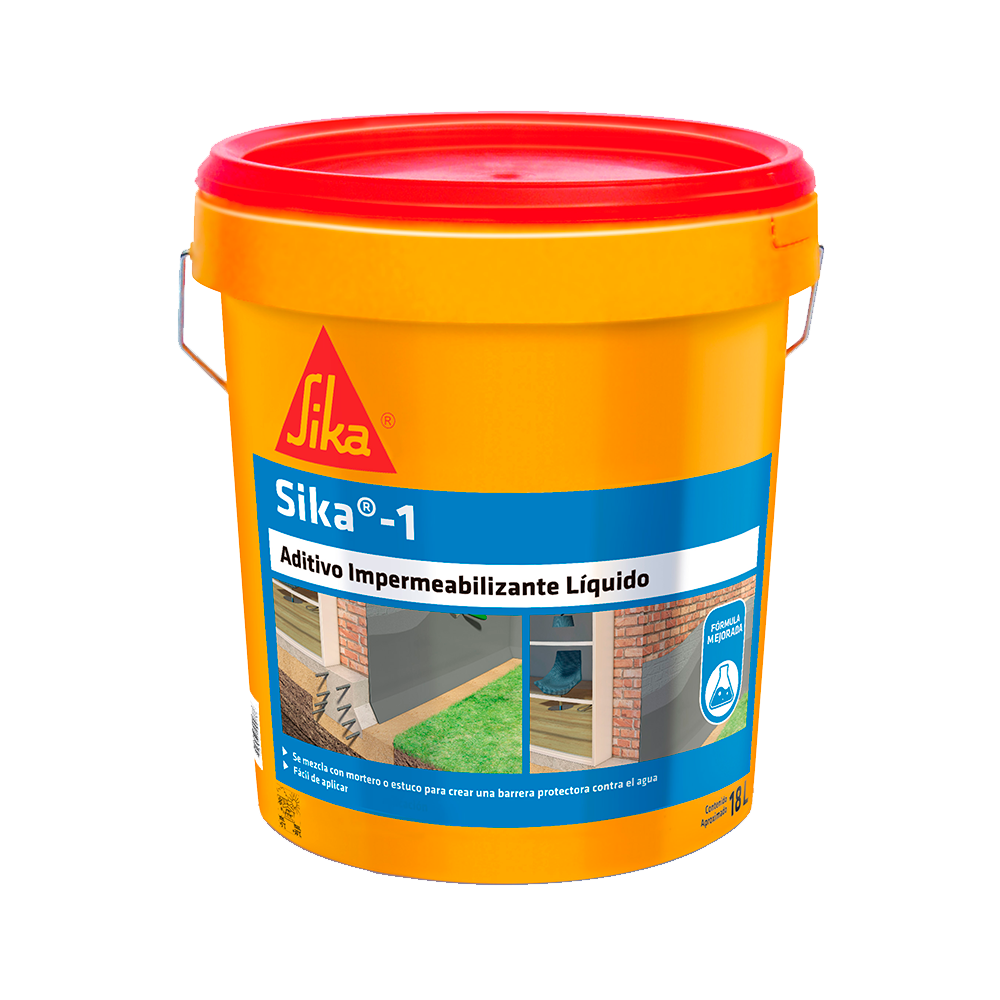 SIKA 1 - Aditivo Impermeabilizante, Tineta 18lts