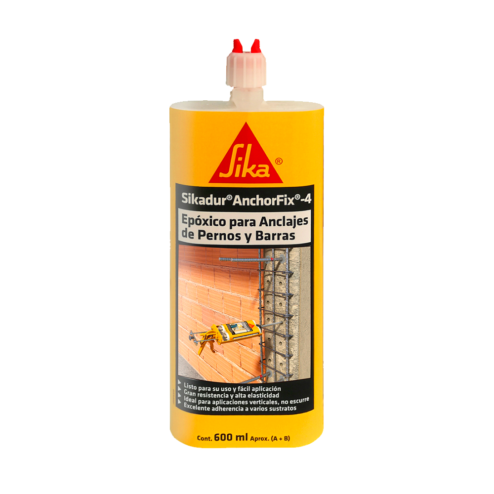 SIKA ANCHORFIX - 4 - Epóxico para anclajes estructurales de alta resistencia, 600ml