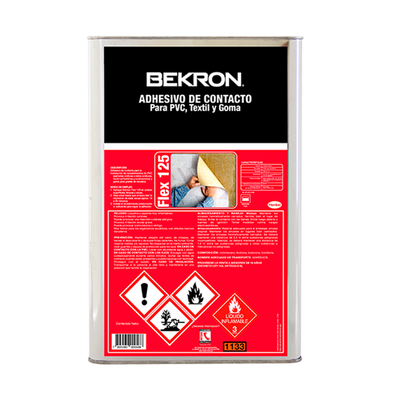 BEKRON FLEX 125 PVC - Adhesivo de contacto, 18Lt