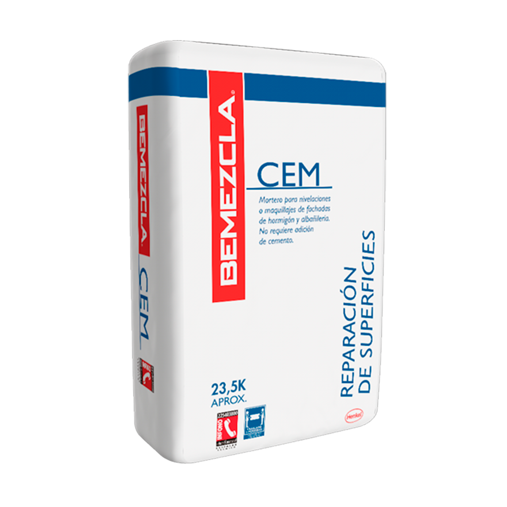 BEMEZCLA CEM GRIS- Mortero de reparacion, 23.5 Kg
