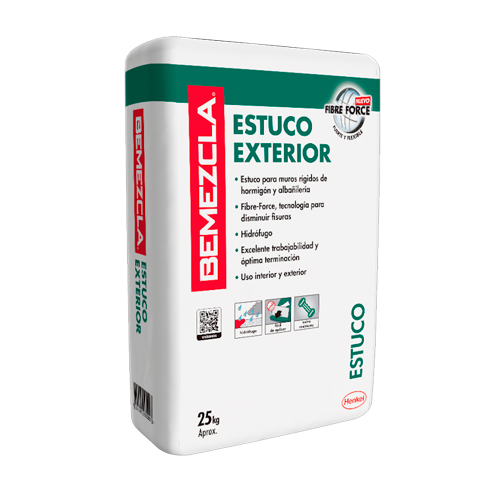 BEMEZCLA ESTUCO EXTERIOR, 25Kg