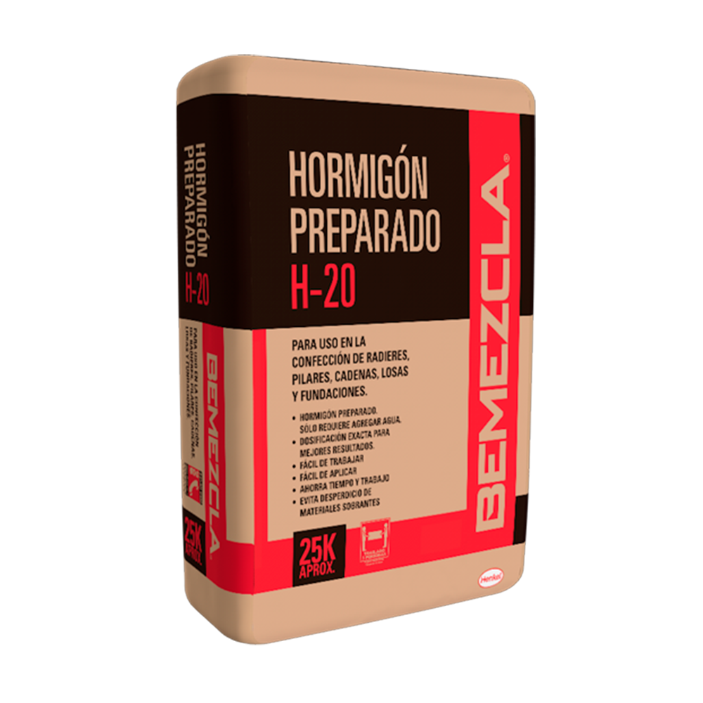 BEMEZCLA H-20 - Mezcla cementicia predosificada, 25Kg