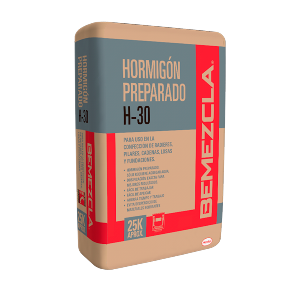 BEMEZCLA H-30 - Mezcla Cementicia Predosificada, 25Kg