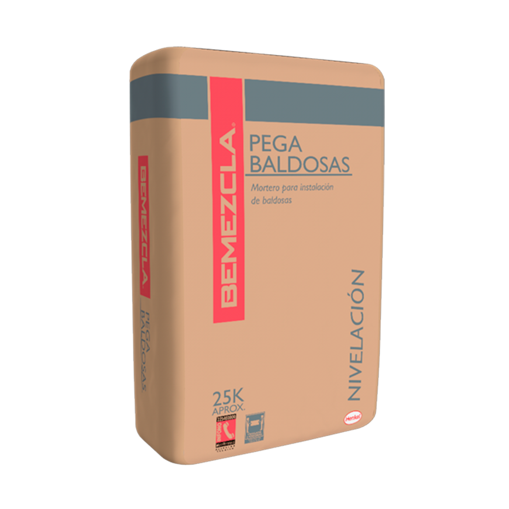 BEMEZCLA NIVELACION PEGA BALDOSAS - Mortero cementicio predosificado, 25Kg