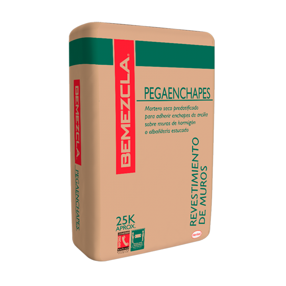 BEMEZCLA PEGA ENCHAPES - Adhesivo para Enchapes de Arcilla, 25 Kg
