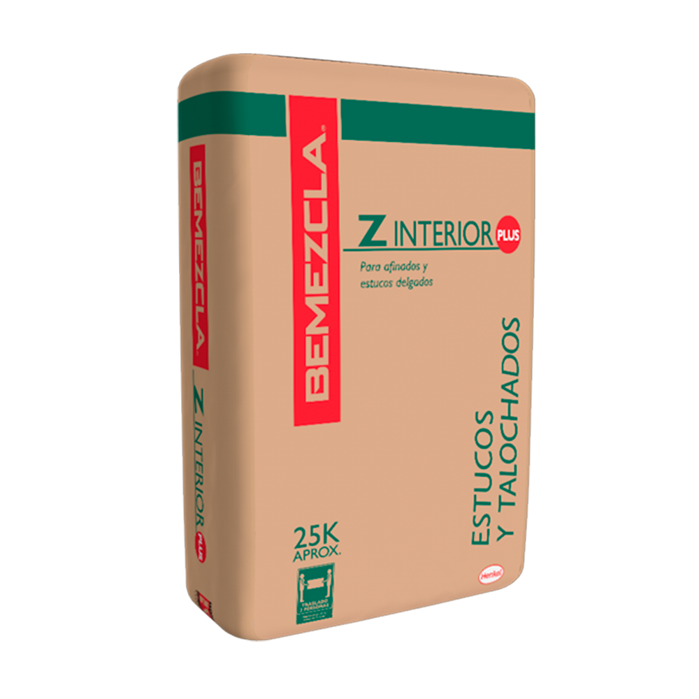 BEMEZCLA Z INTERIOR - Afinados y estuco delgados, 25Kg