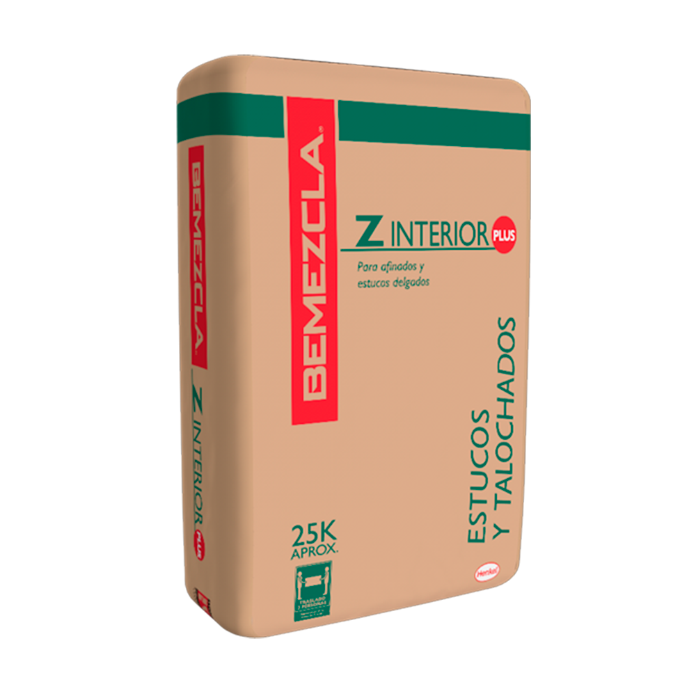 BEMEZCLA Z PLUS - Afinados y Estuco Delgados, 25Kg