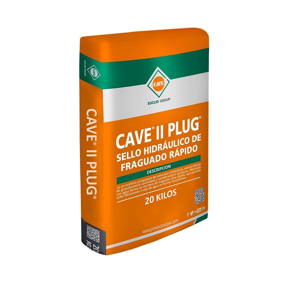 CAVE II PLUG - Sello hidráulico Saco 20 kg