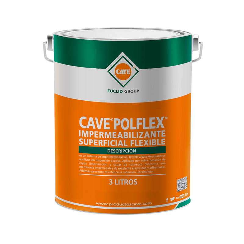 CAVE POLFLEX - Impermeabilizante flexible  Galón 5 kg