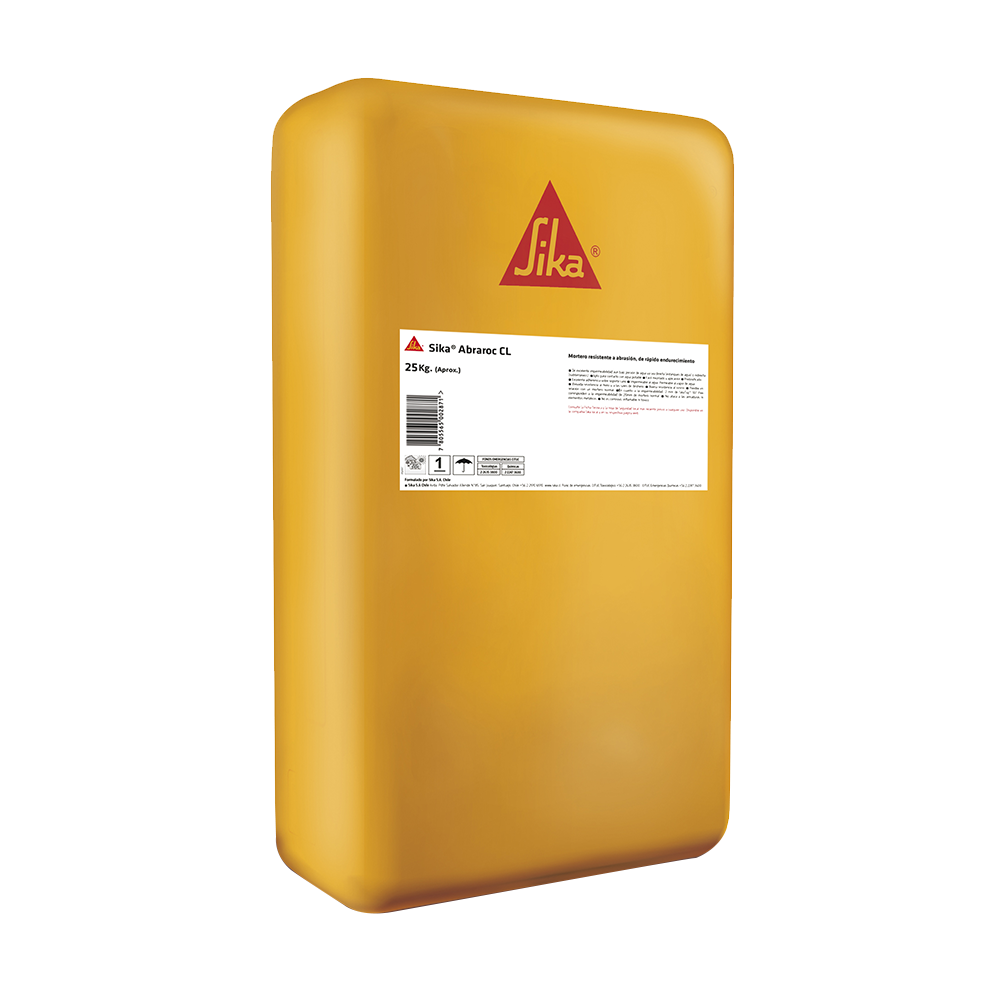 SIKA ABRAROC CL - Mortero Resistente a Abrasión y Rápido Endurecimiento, Sac 25kg