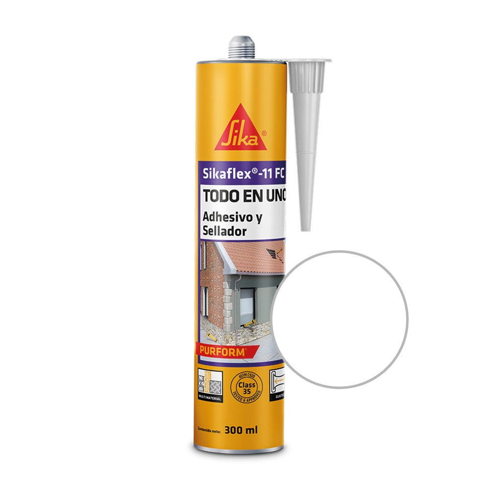 Sikaflex 11 FC - Sellante elástico de Poliuretano, Blanco 300Cc
