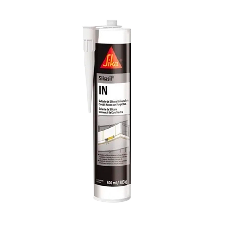 SIKASIL IN - Sellante de silicona neutra premium, Blanco 300cc