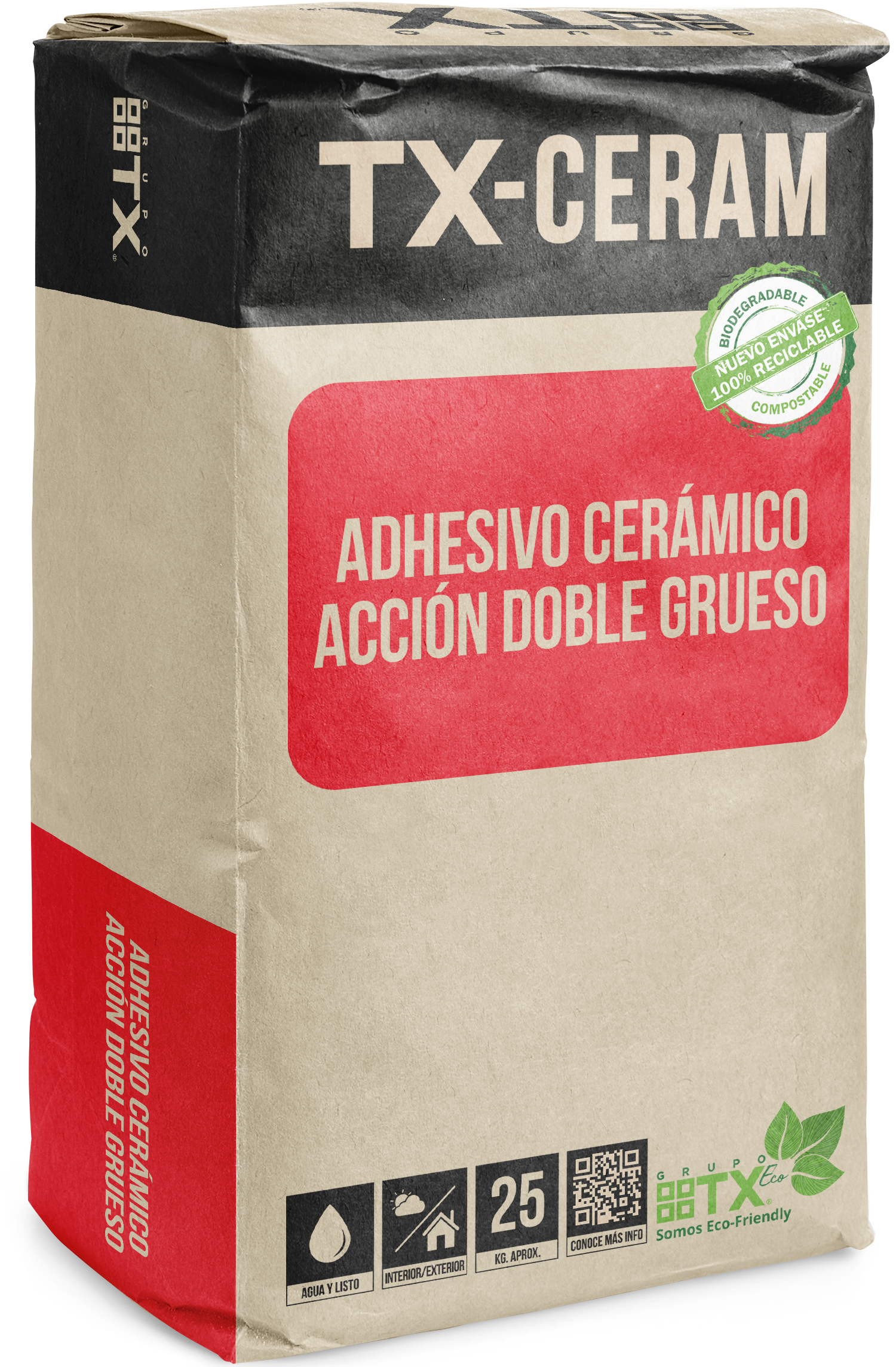 ADHESIVO CERAMICO ACCION DOBLE GRUESO - Instalación y Nivelación, Saco 25Kg