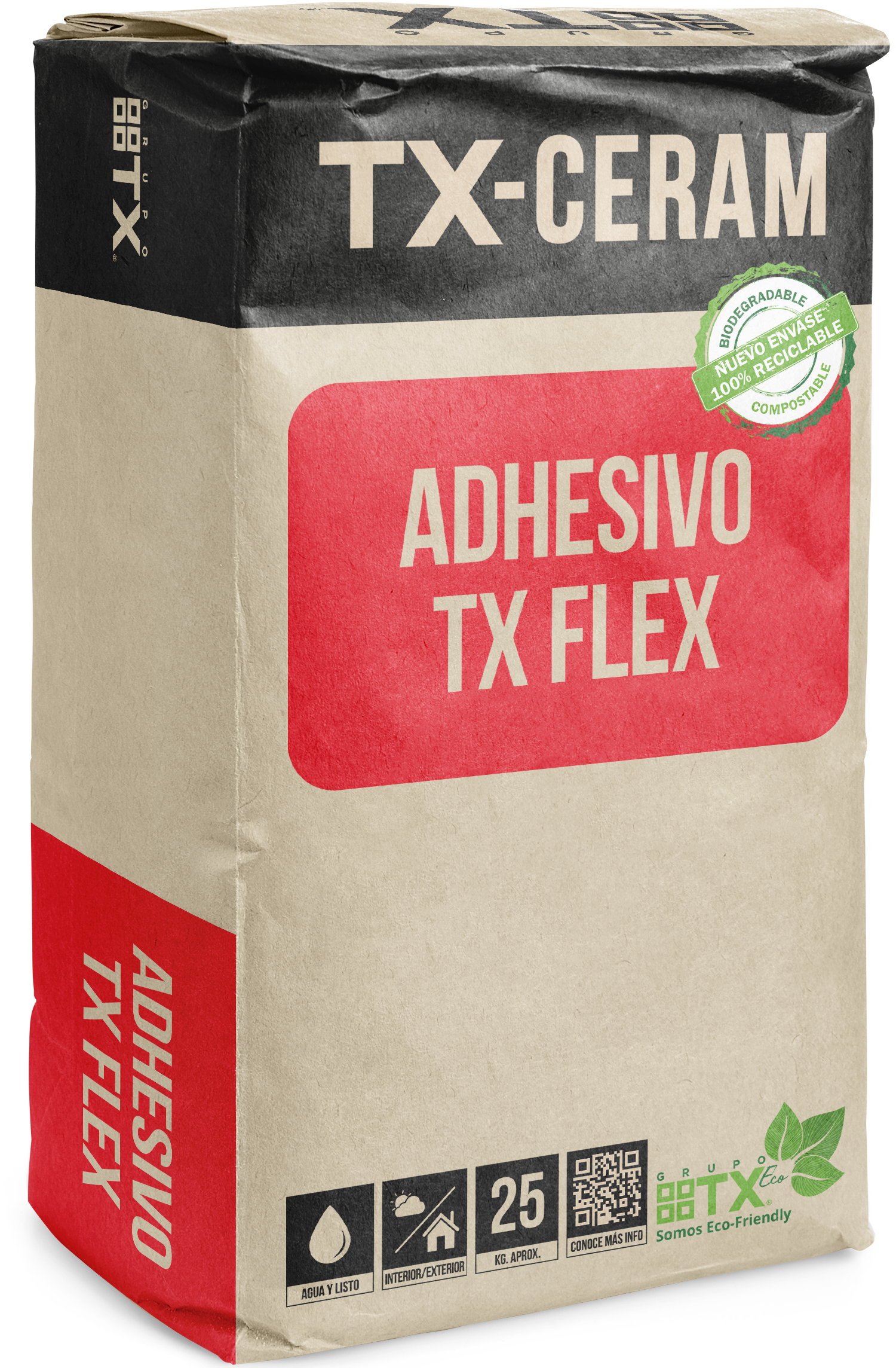 ADHESIVO TX FLEX, Adhesivo cementicio, 25Kg
