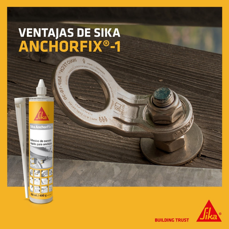 SIKA ANCHORFIX - 1 - Adhesivo de Curado Rápido para Anclajes, Car 300ml