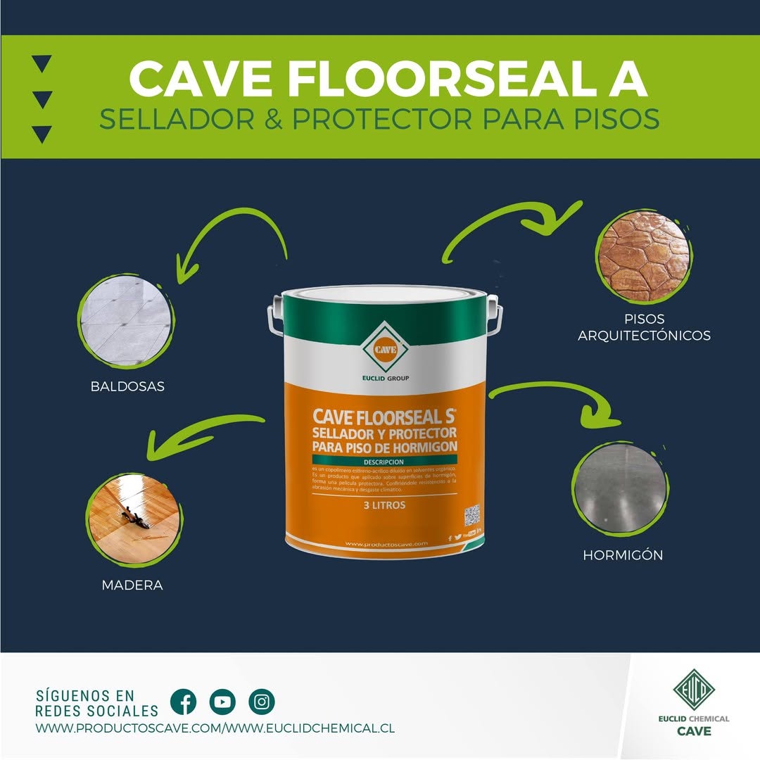 CAVE FLOORSEAL S - Sellador de pisos, Incoloro Galón de 3 Lt