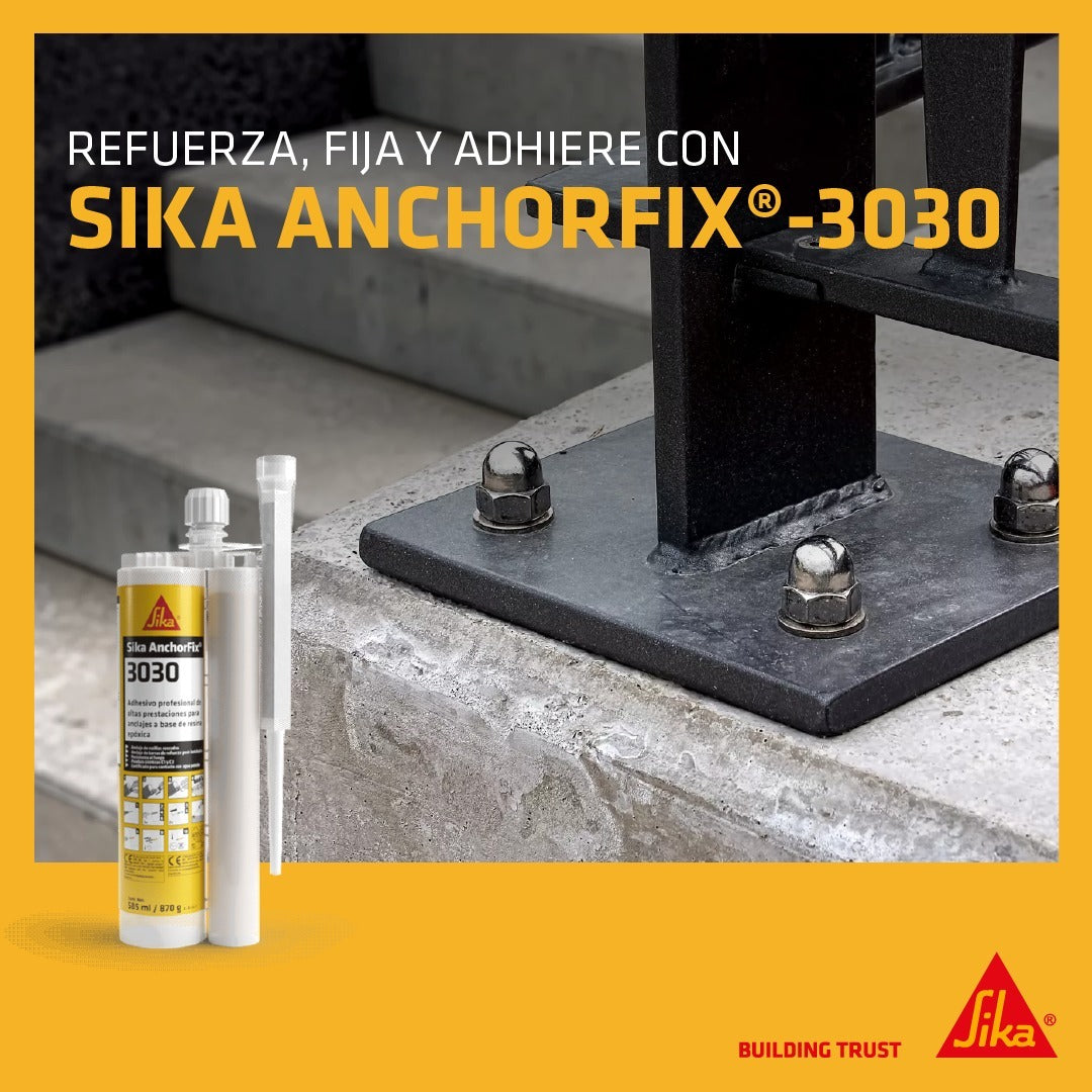 SIKA ANCHORFIX-3030 - Adhesivo de anclaje, Caja 12 cart 585 ML