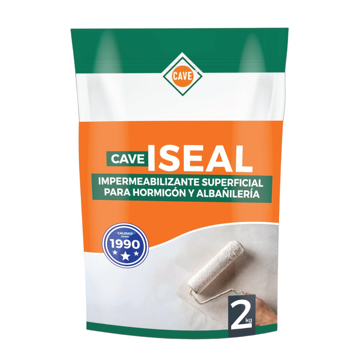 CAVE I SEAL - Impermeabilizante Superficial Base Cementicia Gris, 2 Kg