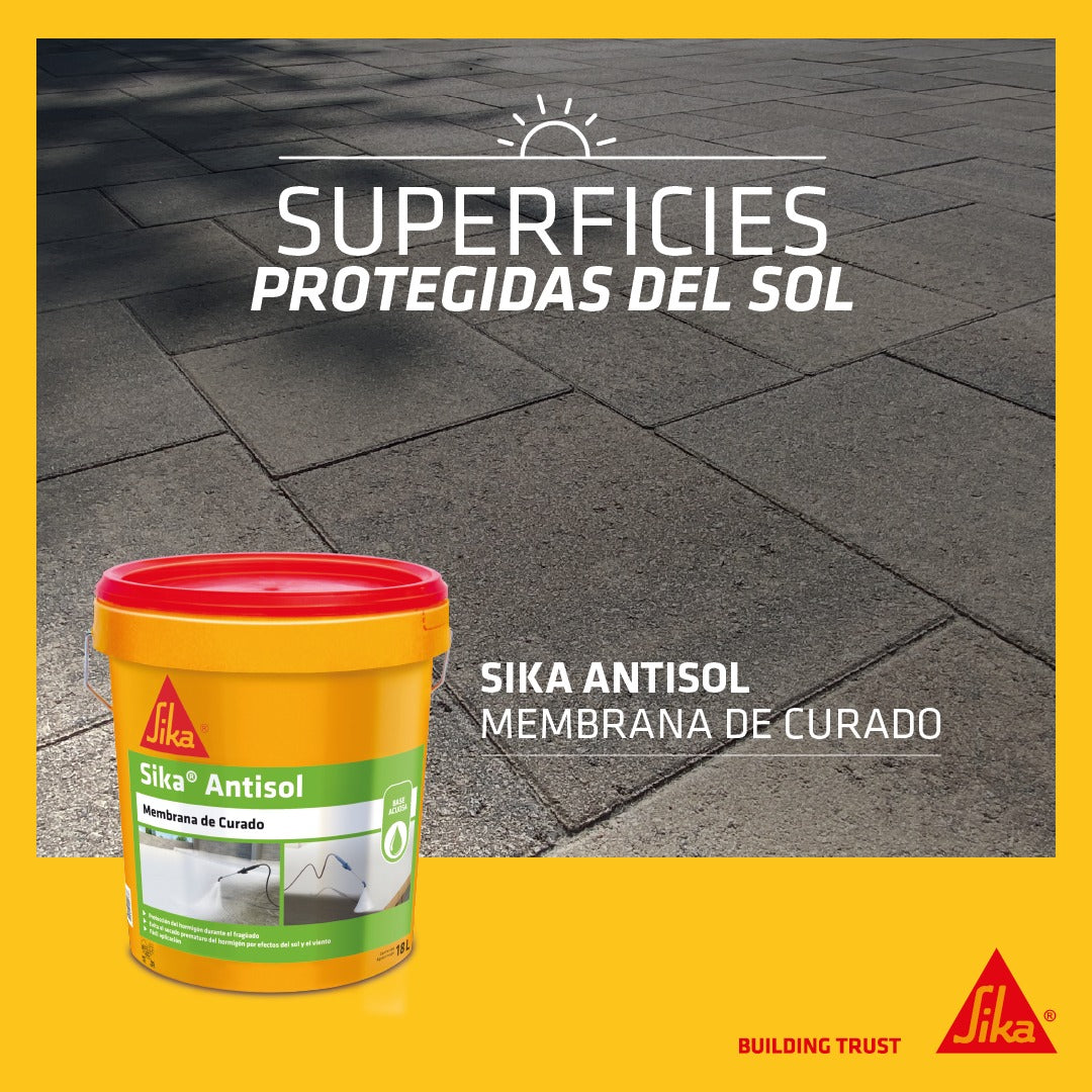 SIKA ANTISOL - Membrana de Curado en Emulsión, Tineta 18lts