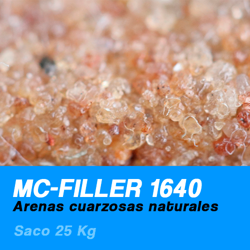 MC FILLER 1640 - Arenas cuarzosas naturales, Saco 20Kg