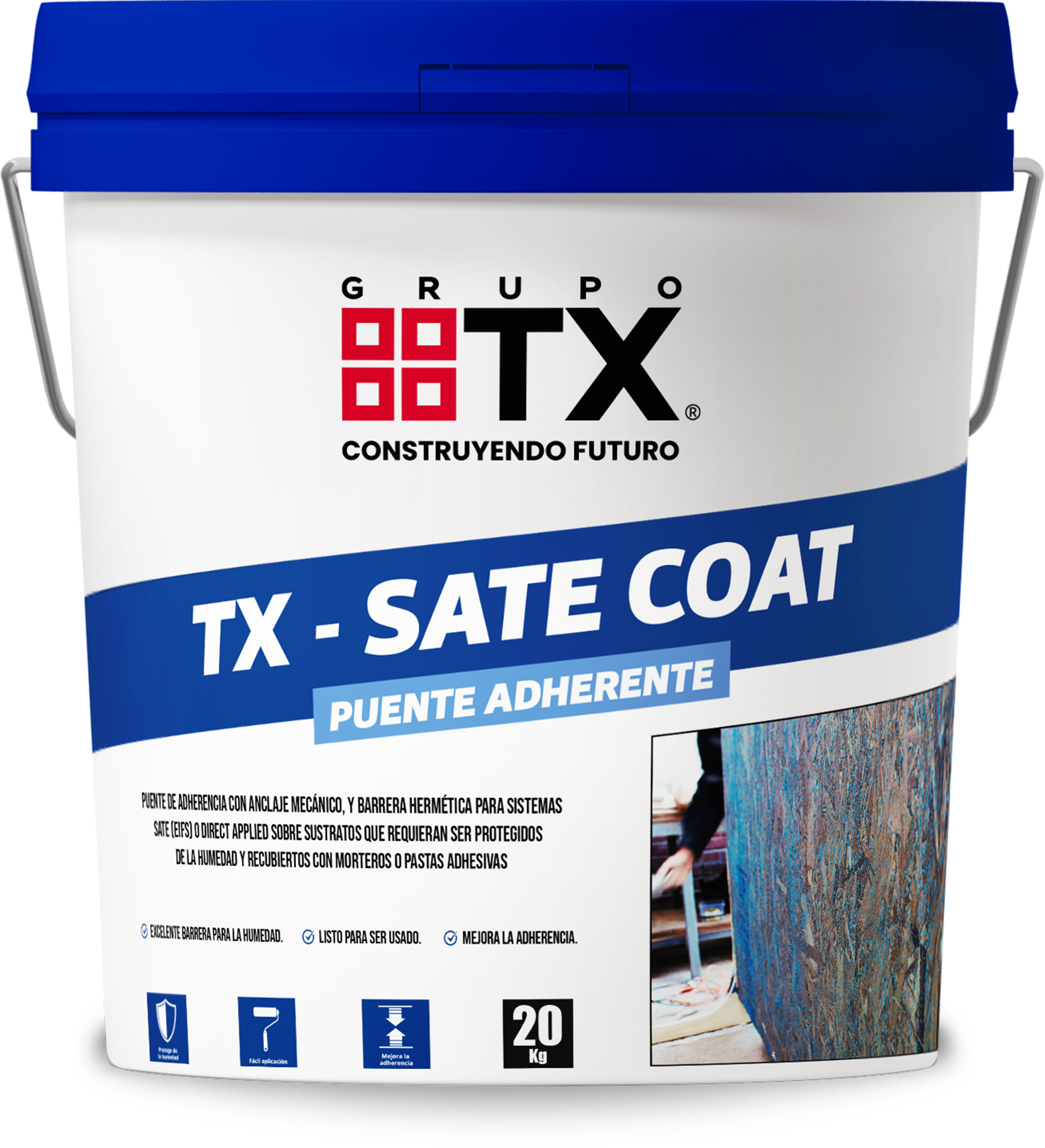 TX SATE COAT - Puente adherente, Tineta 20Kg