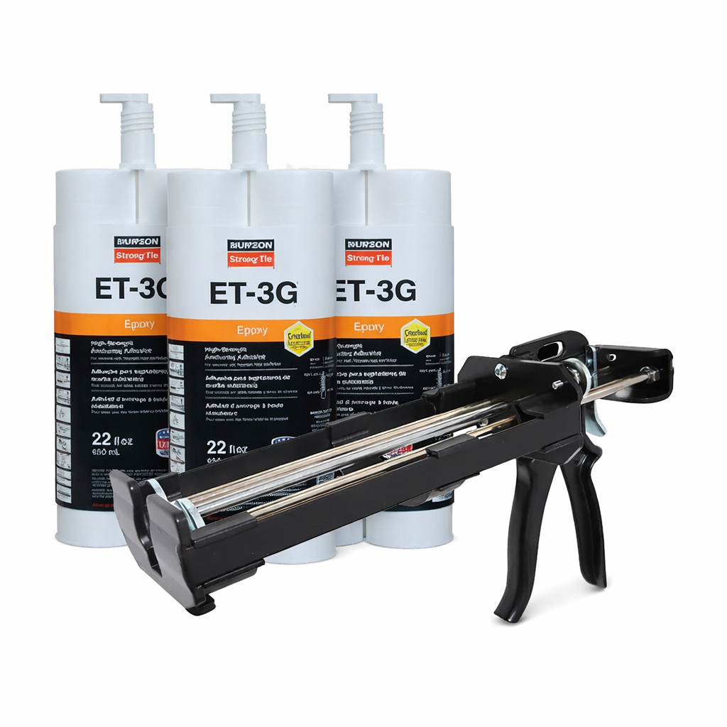 PACK 3 Anclajes ET-3G - Adhesivo epoxi + Aplicador Doble