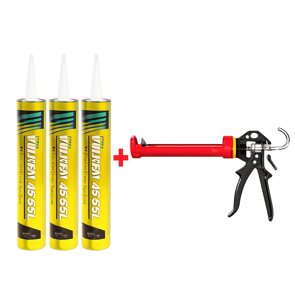 Pack 3 Vulkem 45 SSL 890 ml + Pistola Jumbo Quart 890 ml