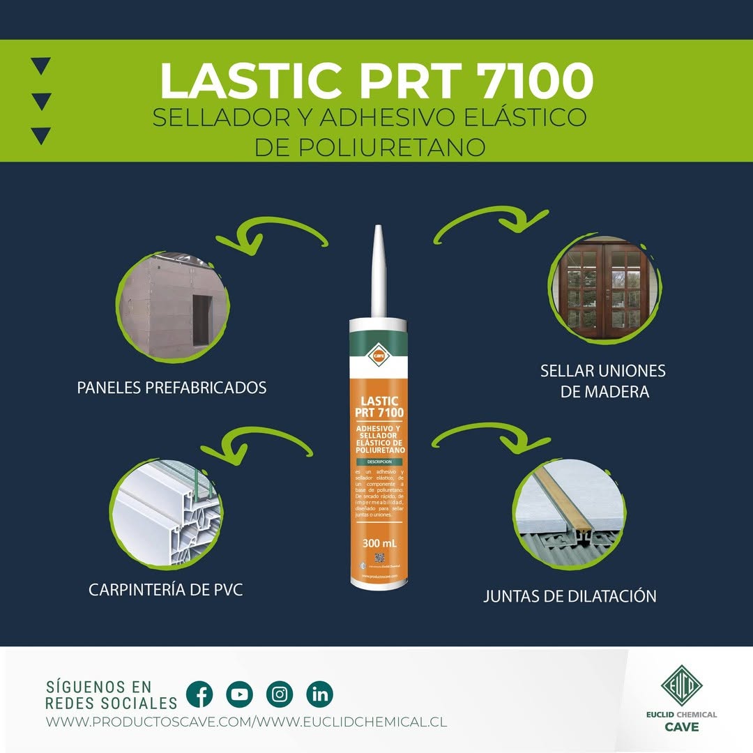 PACK 12X300ML CAVE LASTIC PRT 7100,  Adhesivo sellador de poliuretano