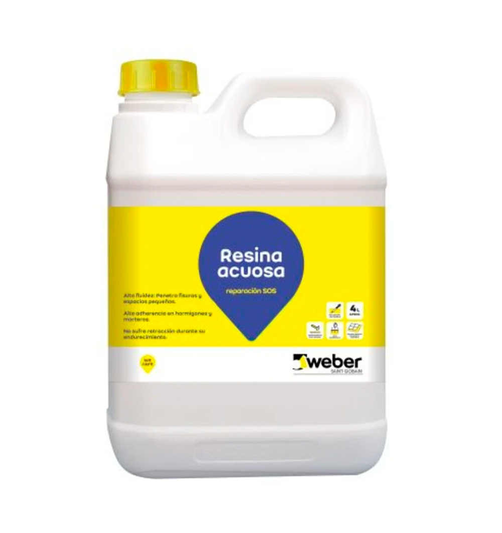 RESINA ACUOSA - Reparación de Grietas SOS, Bidón 4Lt