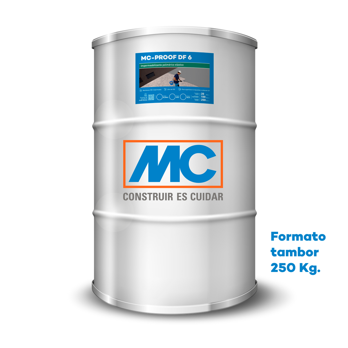 MC-PROOF DF 6 - Impermeabilizante polimérico elástico Tambor de 250 Kg.