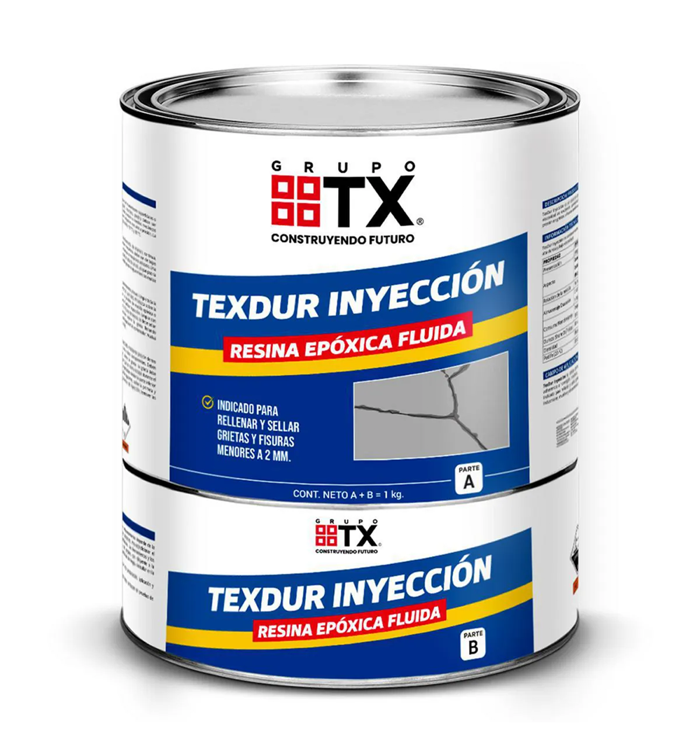 TEXDUR INYECCION A+B - Resina epóxica fluida, 1kg