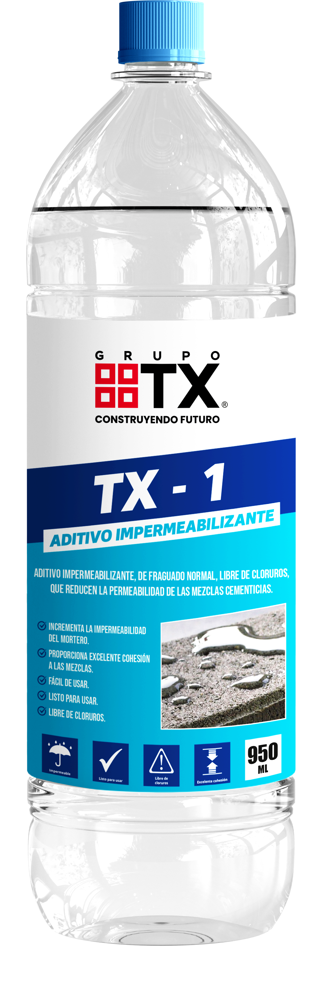 TX 1 - Aditivo impermeabilizante, Botella 1Lt
